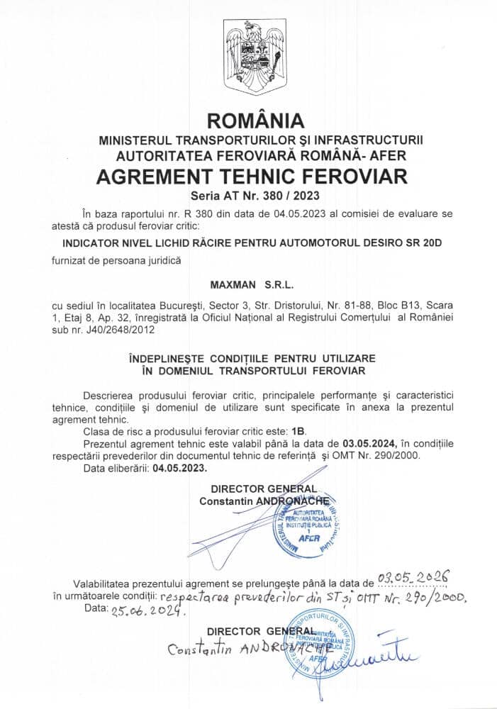 AFER technical agreement 1